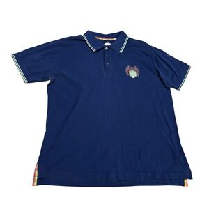 Robert Graham Golf Polo Shirt‎ Mens XL Extra Large Blue Crest Embroidered